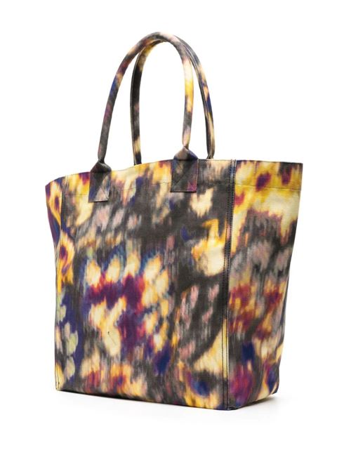 Yellow/multicolour organic cotton canvas bag Isabel Marant | PM0001FAB1X13MOEBK